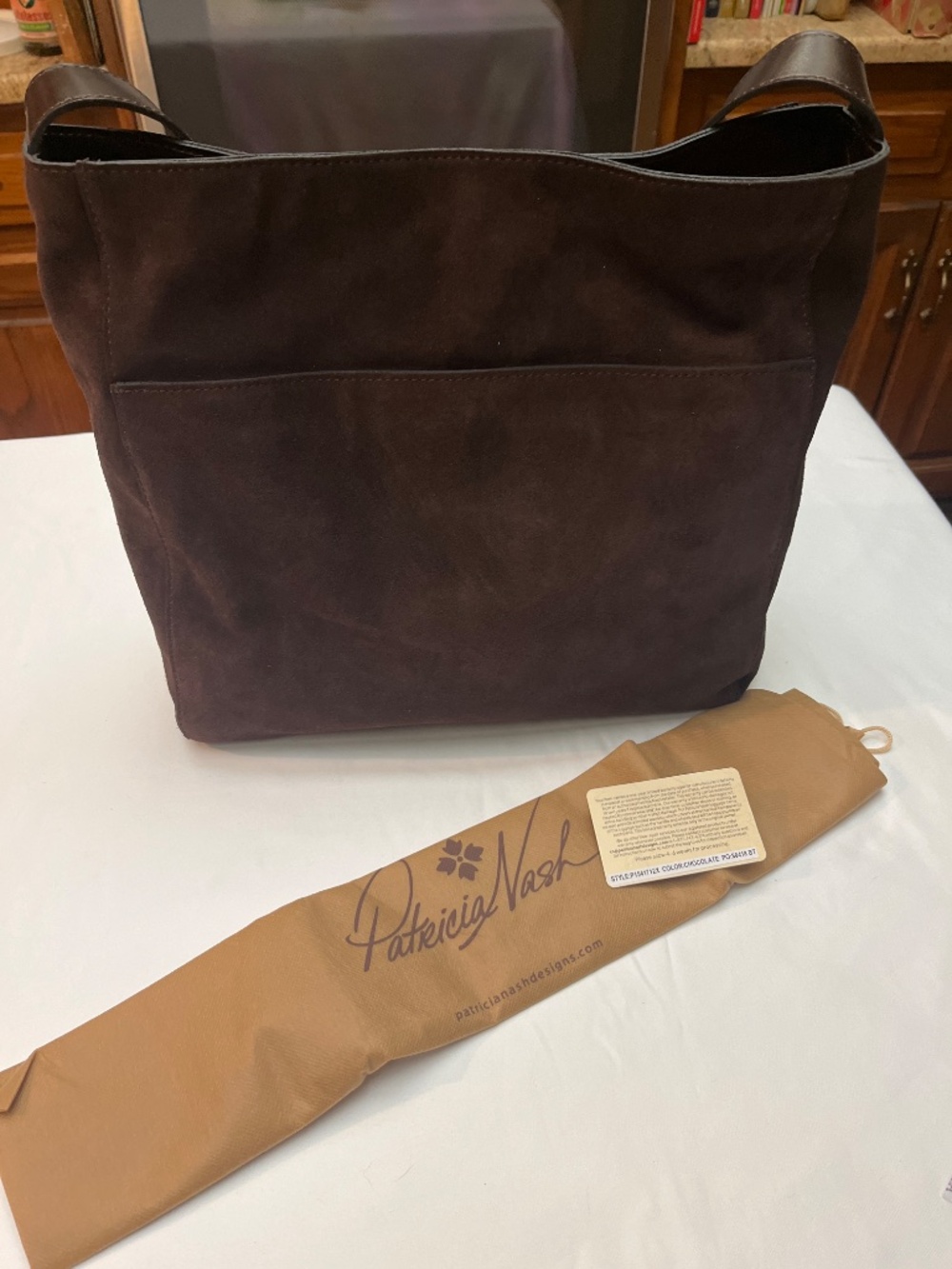 NWT Patricia Nash Dark Brown Suede Prairie Hobo Bag. NWT. - Picture 14 of 15